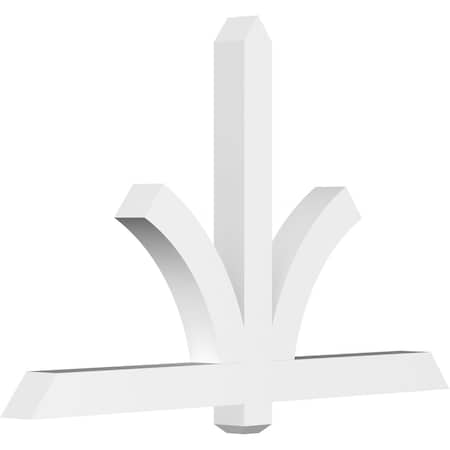 Ekena Millwork Redmond Architectural Grade PVC Gable Bracket, 60"W x 37 1/2"H x 4"D x 4"F, 15/12 Pitch GBP060X38X0404RED00